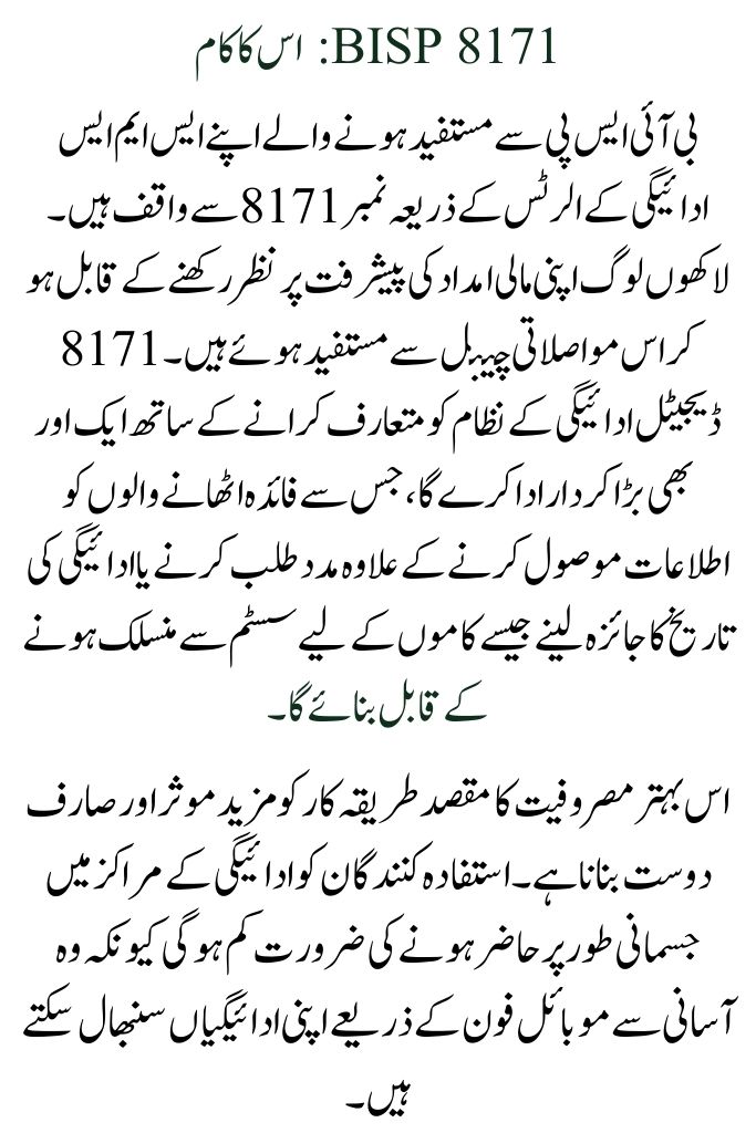 BISP 8171 will provide a new digital payment system in 2025, which is a significant update for beneficiaries.
