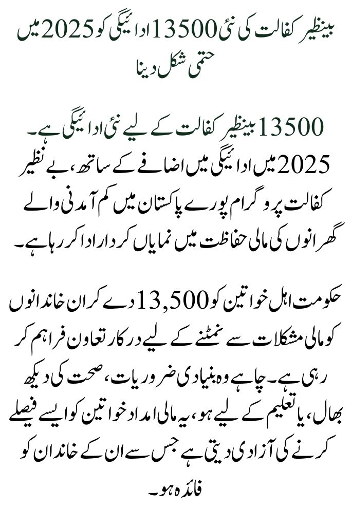 8171 CNIC Benazir Kafalat New Payment 13500 Coming in 2025 via Online Check