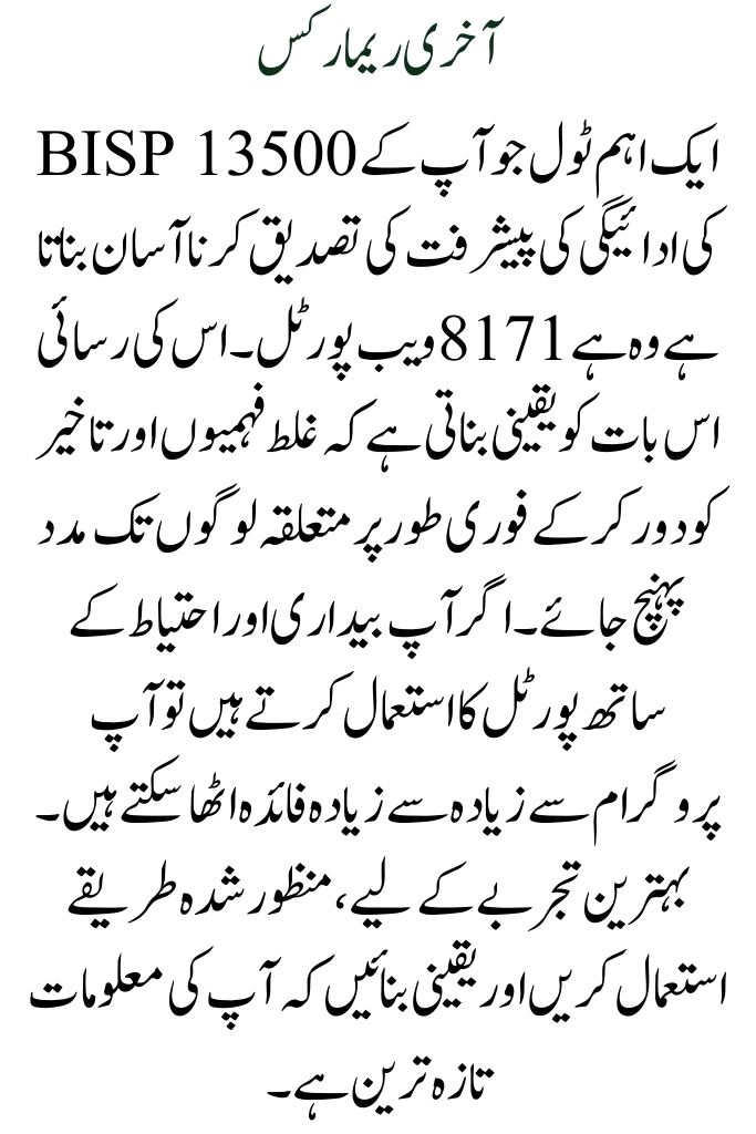 BISP 8171 will provide a new digital payment system in 2025, which is a significant update for beneficiaries.