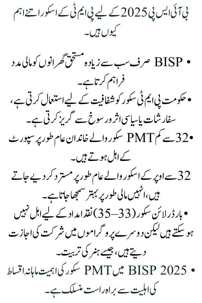 PMT Score Significance in BISP and Punjab Schemes: A Comprehensive Guide for 2025